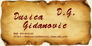 Dušica Gidanović vizit kartica